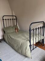 Oud brocante spijltjesbed, 1 persoons bed/bank, Antiek en Kunst, Ophalen