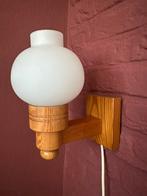 Vintage Zweeds Wandlampje Dennenhout, Huis en Inrichting, Ophalen of Verzenden
