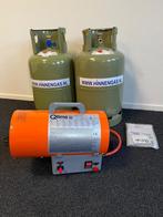 Qlima gfa1010 warmtekanon/gaskanon met 2 11kg gasflessen, Tuin en Terras, Ophalen, Zo goed als nieuw