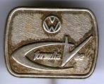 VW Formula Vee blank zilverkleurig auto speldje ( D_143a ), Verzenden, Zo goed als nieuw, Transport, Speldje of Pin