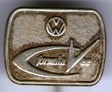 VW Formula Vee blank zilverkleurig auto speldje ( D_143a ) beschikbaar voor biedingen