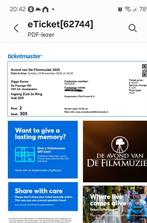 De avond van de filmmuziek, Tickets en Kaartjes, Twee personen, November