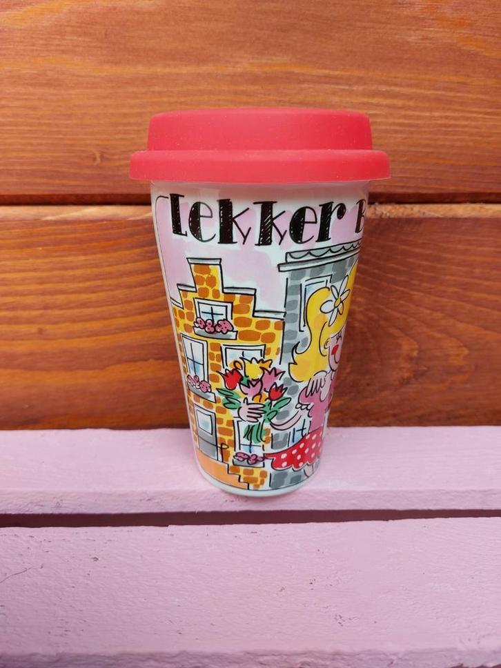 Blond Amsterdam to go beker, Huis en Inrichting, Keuken | Servies, Zo goed als nieuw, Kop(pen) en/of Schotel(s), Blond Amsterdam