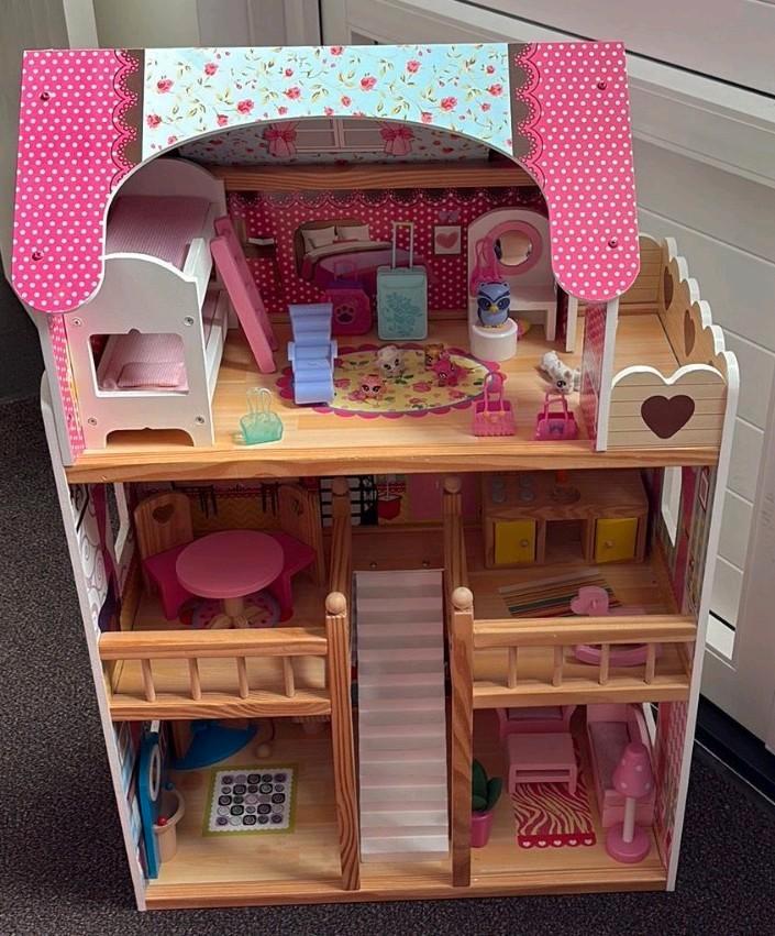 Compleet poppenhuis van Bandits&Angels, Kinderen en Baby's, Speelgoed | Poppenhuizen, Zo goed als nieuw, Poppenhuis, Ophalen of Verzenden