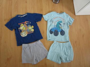 2x zomer pyama maat 104 - Dino + Paw Patrol beschikbaar voor biedingen