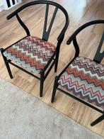 Stoelen met Missoni print, Ophalen, Zo goed als nieuw, Zwart, Twee