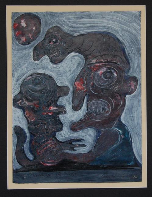Schilderij Lucebert, Enczaineur de singe., Antiek en Kunst, Kunst | Schilderijen | Modern, Ophalen