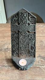 Te koop Keltische waxinelichtje houder, Huis en Inrichting, Gebruikt, Zwart, Ophalen of Verzenden, Hout