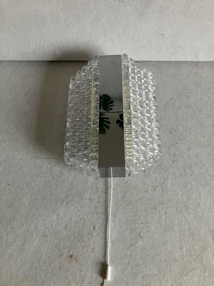 Kaiser Leuchten MCM wandlamp jaren 60 Duitsland space age, Huis en Inrichting, Lampen | Wandlampen, Gebruikt, Glas, Ophalen of Verzenden