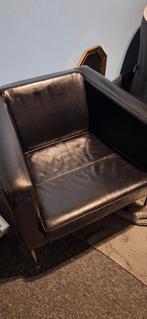 2 Leren Stoelen (fauteuils), Ophalen, Gebruikt, Minder dan 75 cm, Leer