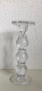 vintage wit geblazen glazen kaarsenstandaard, Antiek en Kunst, Kunst | Designobjecten, Ophalen of Verzenden