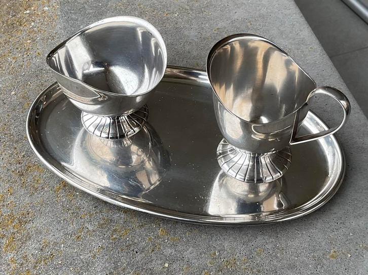 Roomstelletje Douwe Egberts, Antiek en Kunst, Antiek | Goud en Zilver, Ophalen of Verzenden