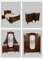 Antieke Slaapkamer Set - Bed, Kast & Kaptafel - ‘50/Art Deco, Antiek en Kunst, Ophalen
