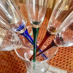 CHAMPAGNE-BOEKET GLAS VINTAGE 6-DELIG, Glas, Overige stijlen, Glas of Glazen, Ophalen of Verzenden