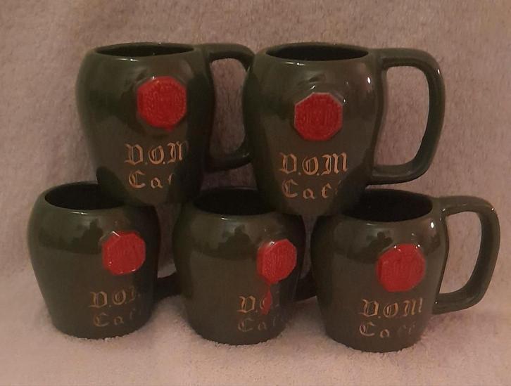 Vintage D.O.M. Café mokjes – St. Paul France (set van 5), Antiek en Kunst, Antiek | Keramiek en Aardewerk, Ophalen of Verzenden