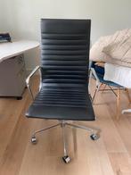Eames EA 119 bureaustoel zwart leer, Ophalen of Verzenden, Zo goed als nieuw, Zwart
