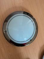 Plafonnière Chroom/brons met Glas - 31cm, Huis en Inrichting, Lampen | Plafondlampen, Ophalen, Zo goed als nieuw, Metaal