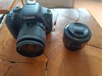Canon EOS 600D + 18-55mm & 50mm lenzen, Audio, Tv en Foto, Fotocamera's Digitaal, Gebruikt, Spiegelreflex, Canon, Ophalen of Verzenden