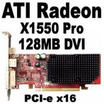 ATI Radeon X1550 128-256MB FH/LP PCI-e VGA Kaart | Dualhead, Computers en Software, Videokaarten, AGP, AMD, Gebruikt, Ophalen of Verzenden