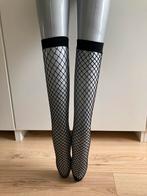 Zwarte visgraat over de knie kousen, Verzenden, Nieuw, Zwart, Panty