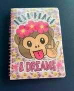 Nieuw A5 notebook schrift emoji aap peace holografisch, Diversen, Schrijfwaren, Nieuw, Ophalen of Verzenden