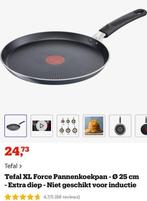 Tefal XL Force - Crêpe pan, Keramische plaat, Nieuw, Ophalen of Verzenden, Rvs