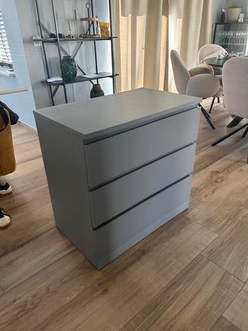 Ikea Malm Ladekast - 3 Lades - Grijs