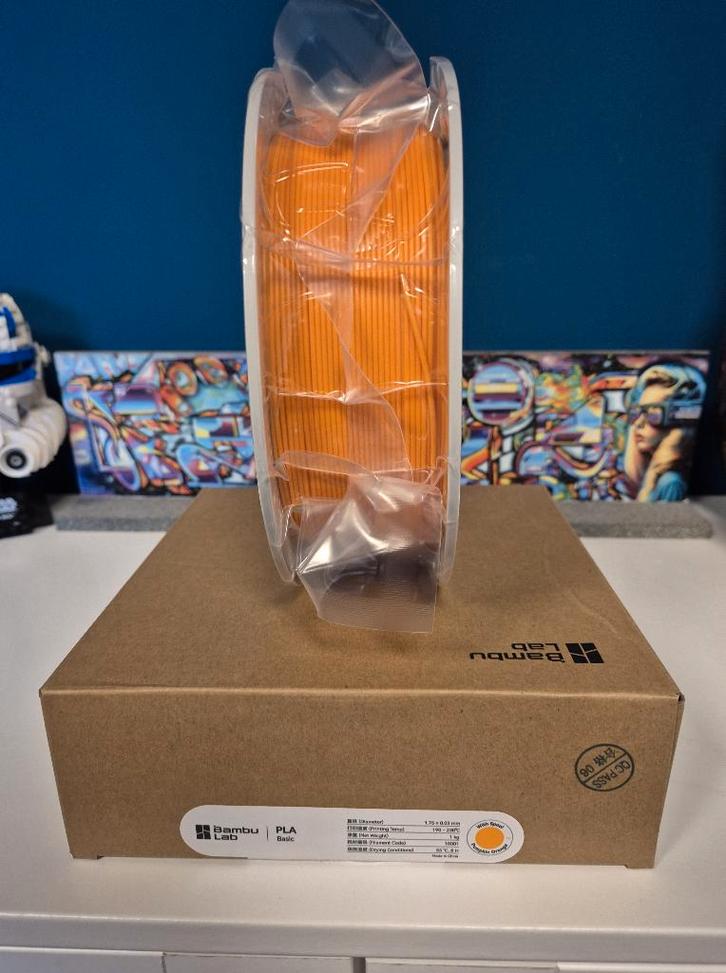 Bambu Lab PLA basic - Pumpkin orange (1kg), Computers en Software, 3D-printerbenodigheden, Nieuw, Ophalen of Verzenden