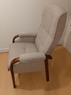 Relaxstoel verstelbaar, met wollen stof bekleed., Huis en Inrichting, Ophalen, Hout, Minder dan 75 cm, Zo goed als nieuw