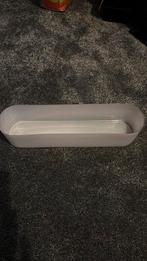 Bloempot wit glas, Kerstbakje, Tuin en Terras, Bloempotten, Overige materialen, Rond, Ophalen of Verzenden, Zo goed als nieuw