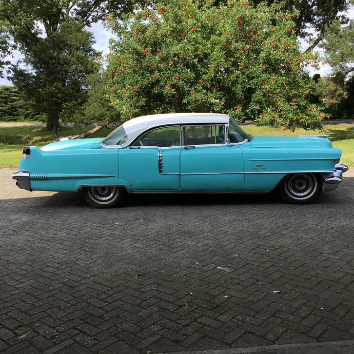 1956 cadillac sedan deville hardtop loopt MOOIE WINTERKLUS, Auto's, Oldtimers, Particulier, Cadillac, Coupé, Automaat, Groen, Zwart