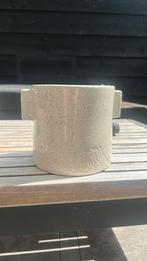 Bloempot planten pot wit spikkels, Rond, Ophalen of Verzenden, Zo goed als nieuw, Minder dan 25 cm