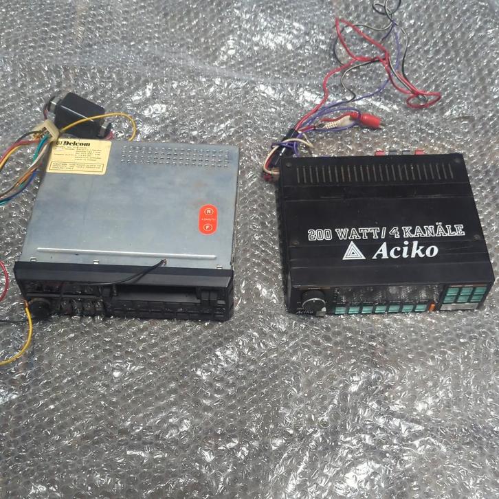 Vintage / retro Aciko ABE 5009 graphic equalizer & autoradio, Auto diversen, Autoradio's, Gebruikt, Ophalen of Verzenden
