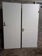 Hardhouten kozijnen met binnen deur, Doe-het-zelf en Verbouw, Deuren en Horren, Ophalen, Gebruikt, 80 tot 100 cm, 215 cm of meer