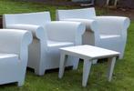 2x Kartell fauteuil licht grijs, evt. ook een bank erbij, Ophalen, Gebruikt