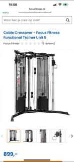 Cable crossover Focus 5 met bank, vloermat en dumbbell, Sport en Fitness, Fitnessmaterialen, Ophalen, Zo goed als nieuw