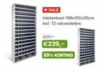 Vakkenkast Magazijnkast 198x100x30cm incl. 72 vakverdelers, Info@nedfurn.nl, Nedfurn, Nieuw, Ophalen of Verzenden