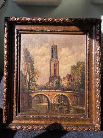 Schilderij Dom Utrecht - 59x48,5cm beschikbaar voor biedingen