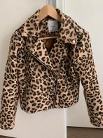 Beige Panter bikerjack, Pieces, maat M, Beige, Zo goed als nieuw, Pieces, Ophalen