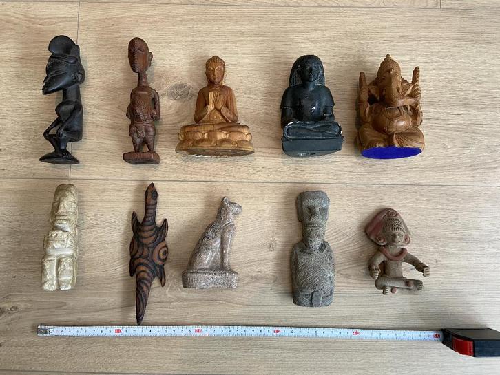Beeldjes uit Azië, Afrika, Zuid Amerika en Australië., Antiek en Kunst, Kunst | Beelden en Houtsnijwerken, Ophalen of Verzenden
