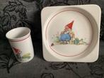 Kinderservies  Kabouter bord en beker. € 10,00, Ophalen, Zo goed als nieuw, Bord(en), Overige stijlen