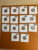 WILHELMINA COMPLETE SERIE KWARTJES  5% BOVEN SPOT, Zilver, 25 cent, Koningin Wilhelmina, Verzenden