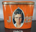 Brocante oranje herdenkings blik 25 jaar Juliana, Verzamelen, Blikken, Ophalen of Verzenden, Gebruikt, Overige, Overige merken
