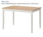 Ikea tafel beits licht inclusief 2 stoelen, Huis en Inrichting, Ophalen, Gebruikt, 100 tot 150 cm, 50 tot 100 cm