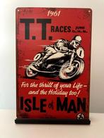 TT Race 1961  Isle of manmetalen reclamebord / wandbord, Nieuw, Motoren, Ophalen of Verzenden