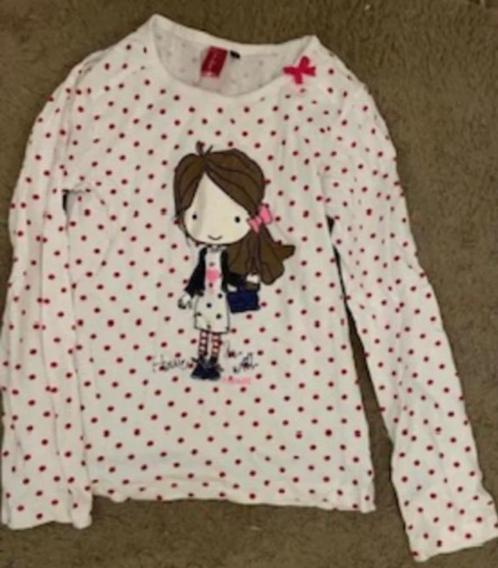 Longsleeve shirt V&D Frendz in maat 128, Kinderen en Baby's, Kinderkleding | Maat 128, Zo goed als nieuw, Meisje, Shirt of Longsleeve