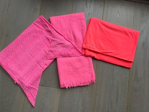 3 neon roze/oranje voorjaar/zomer sjaals, Kleding | Dames, Mutsen, Sjaals en Handschoenen, Gedragen, Sjaal, Ophalen of Verzenden