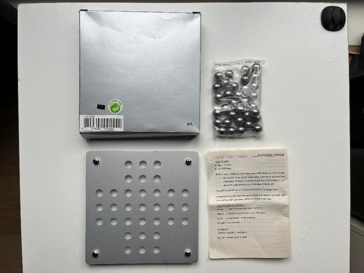 Solitaire spel metaal, Hobby en Vrije tijd, Gezelschapsspellen | Bordspellen, Nieuw, Ophalen of Verzenden