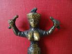 Curiosa koperen beeldje Minoïsche slangengodin 7cm vintage, Verzamelen, Beelden en Beeldjes, Ophalen of Verzenden, Zo goed als nieuw