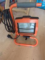 Oude bouwlamp / werklamp, Ophalen of Verzenden, Gebruikt, Lamp met armatuur